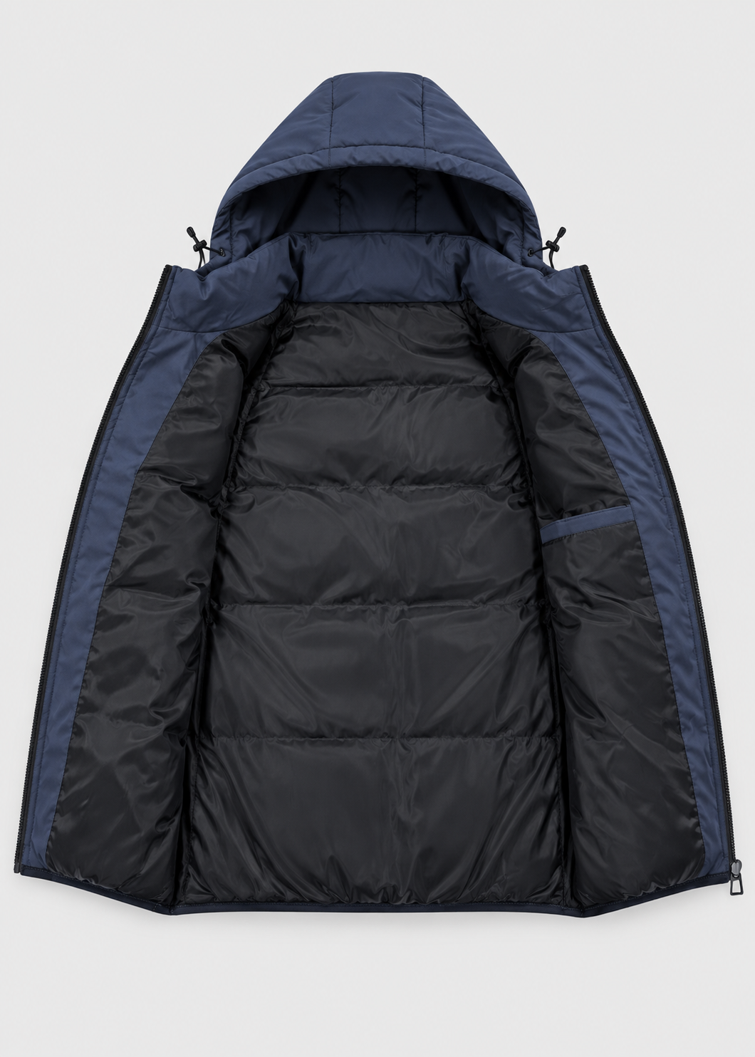 Men's Quilted Vest Regular Fit Hooded with Front Zipper