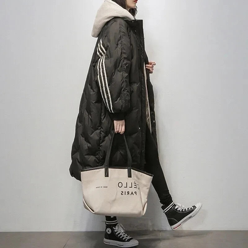 Lesley Quilted Coat with Hood, view 7 - Elena Harper