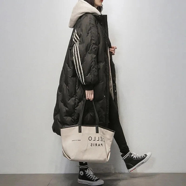 Lesley Quilted Coat with Hood, view 7 - Elena Harper