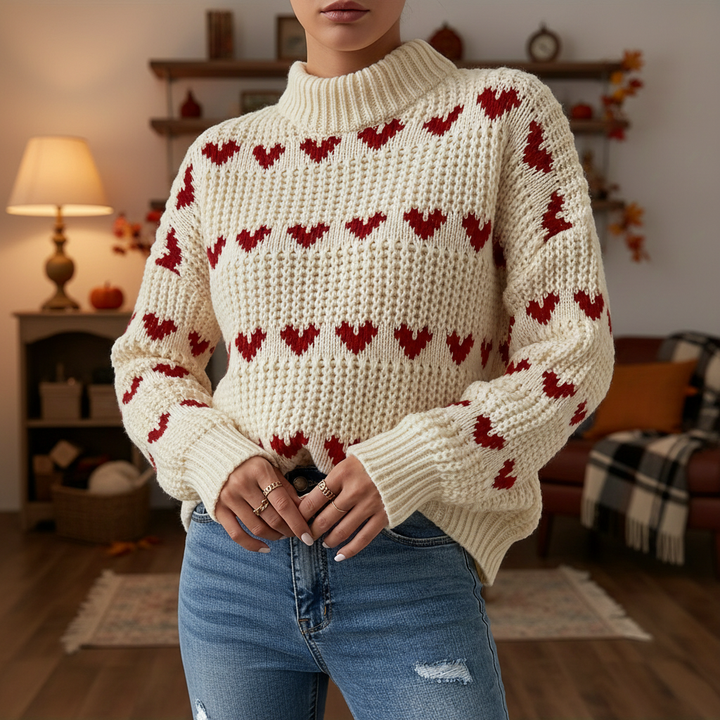 Women's High Neck Sweater - Soft and Elegant