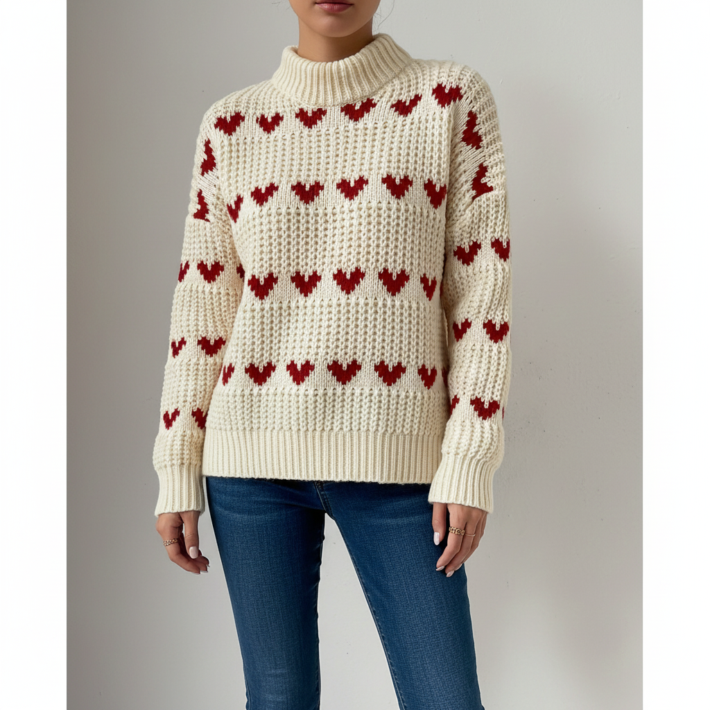 Women's High Neck Sweater - Soft and Elegant