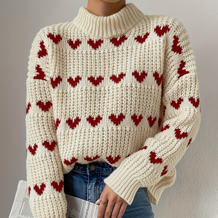 Women's High Neck Sweater - Soft and Elegant