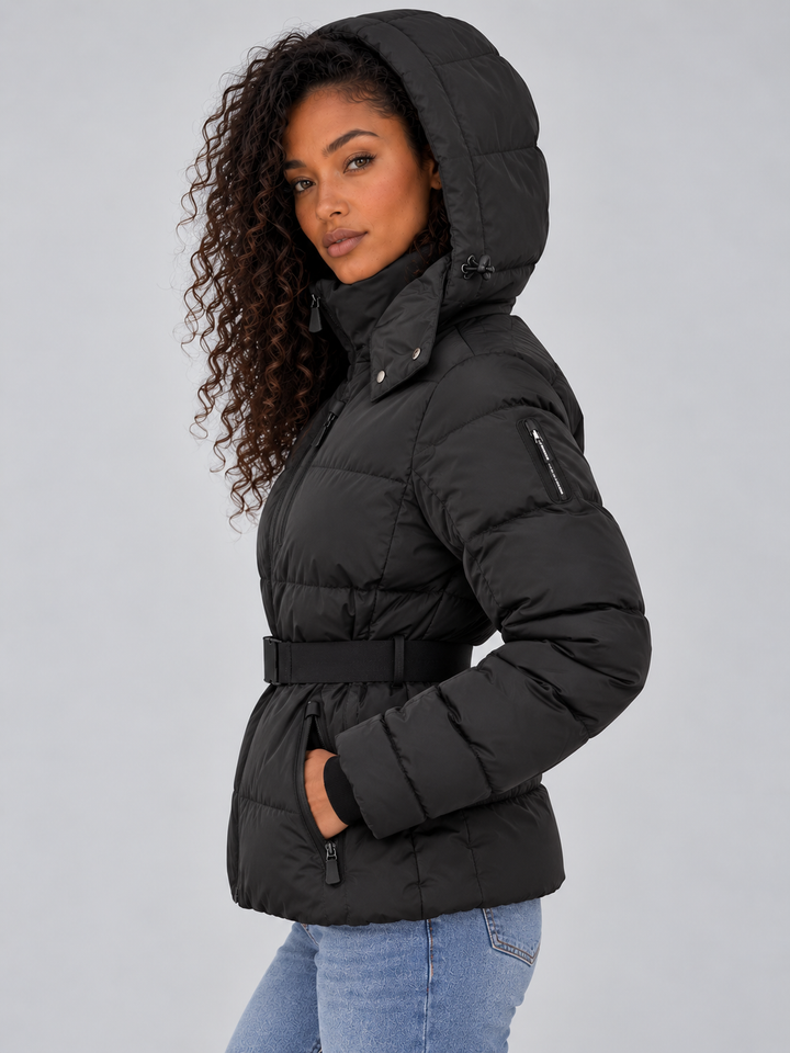 Women's Belted Puffer Jacket