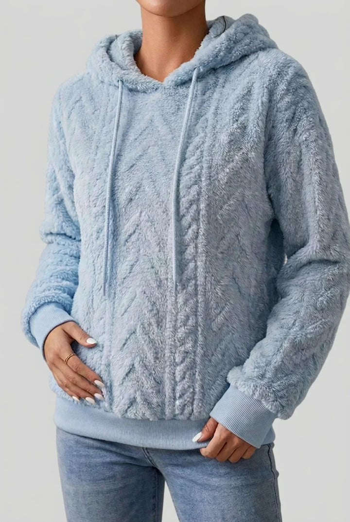 Women's Hoodie | Soft and Cozy with Cable Knit Texture