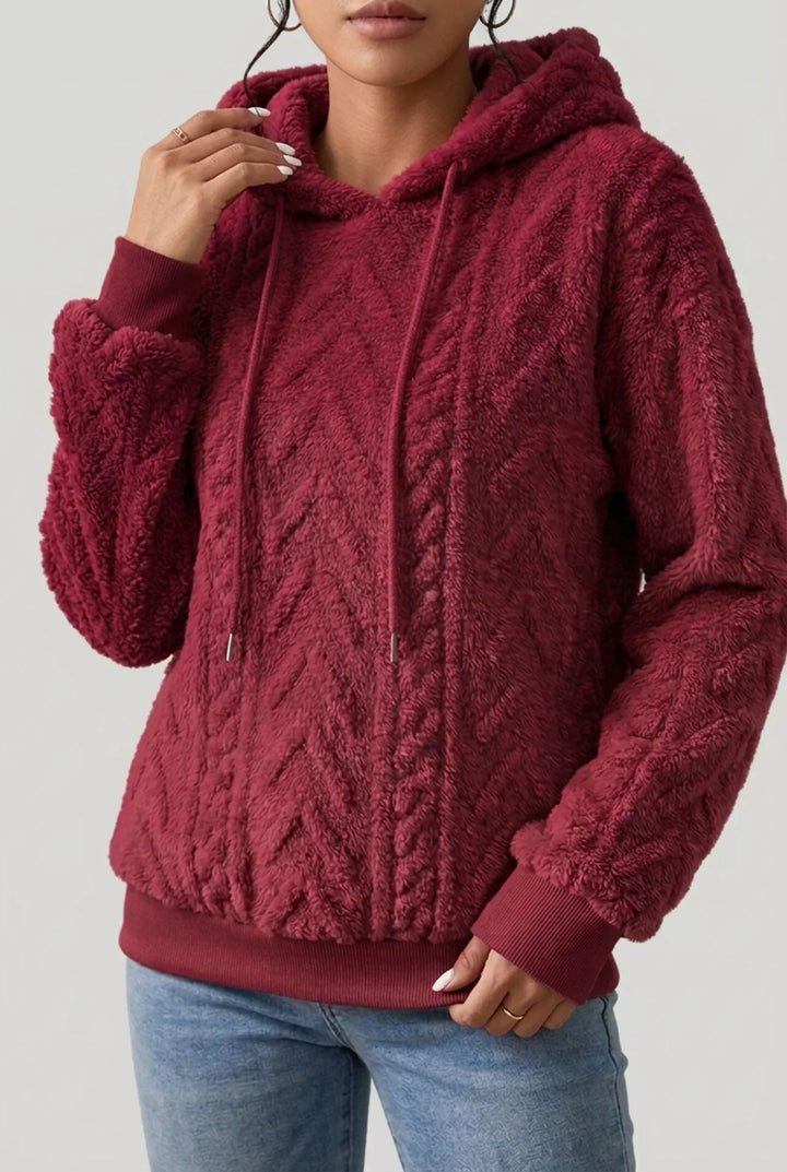 Women's Hoodie | Soft and Cozy with Cable Knit Texture