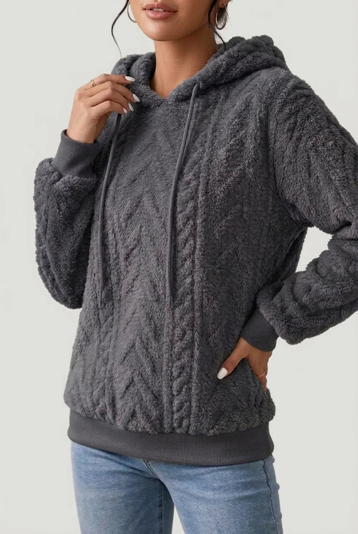 Women's Hoodie | Soft and Cozy with Cable Knit Texture