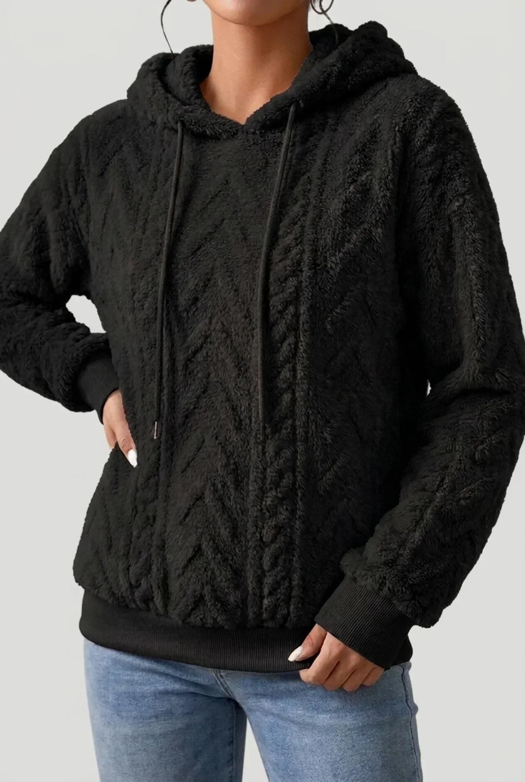 Women's Hoodie | Soft and Cozy with Cable Knit Texture