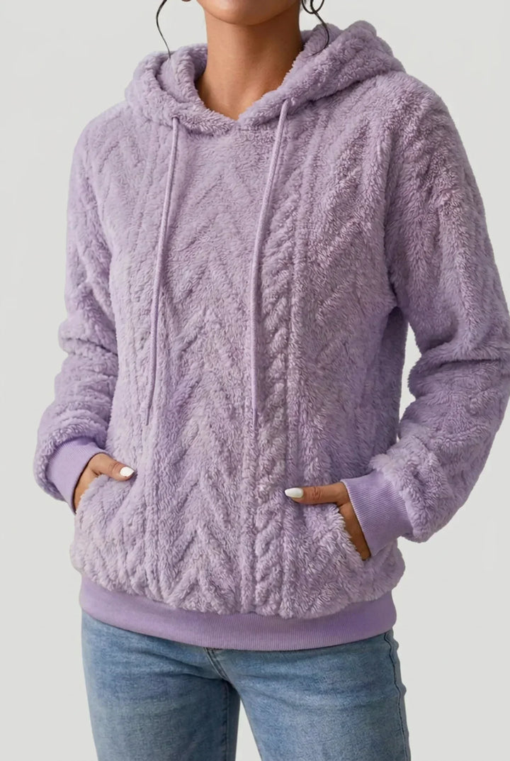 Women's Hoodie | Soft and Cozy with Cable Knit Texture