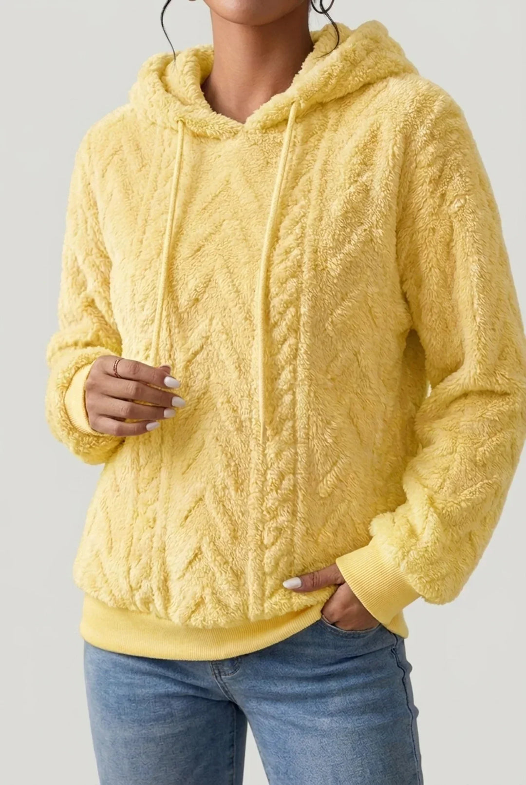 Women's Hoodie | Soft and Cozy with Cable Knit Texture