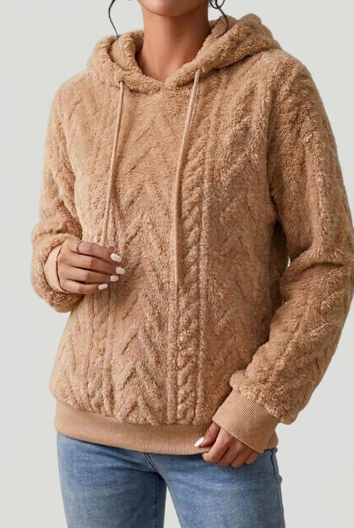 Women's Hoodie | Soft and Cozy with Cable Knit Texture