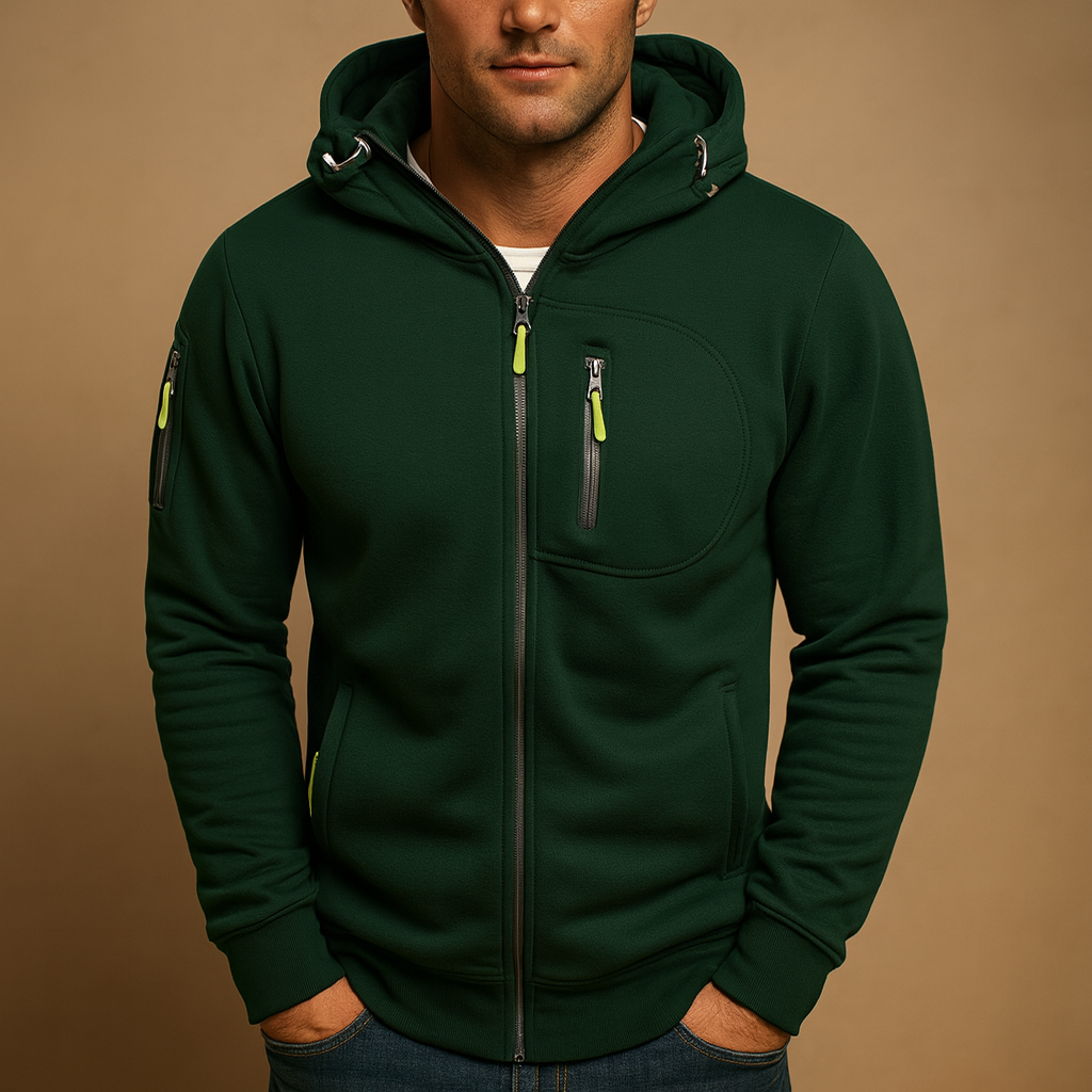 Men's Hoodie | Zip & Adjustable Hood