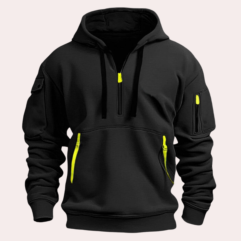 Men's Hoodie | Functional with Half-Zip