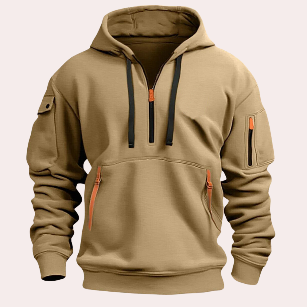 Men's Hoodie | Functional with Half-Zip