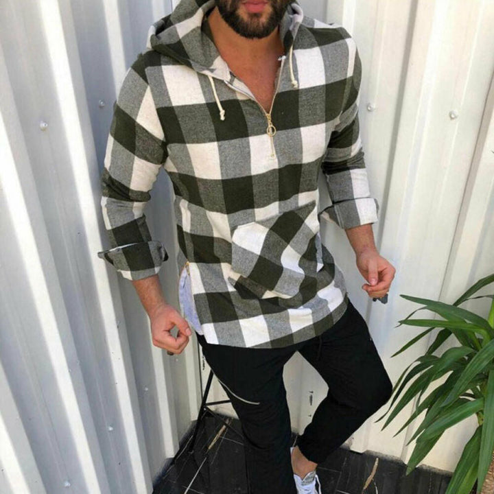 Men's Hoodie | Checkered Design with Hood