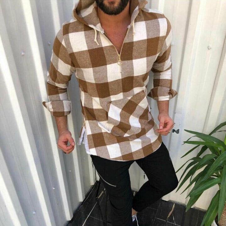 Men's Hoodie | Checkered Design with Hood