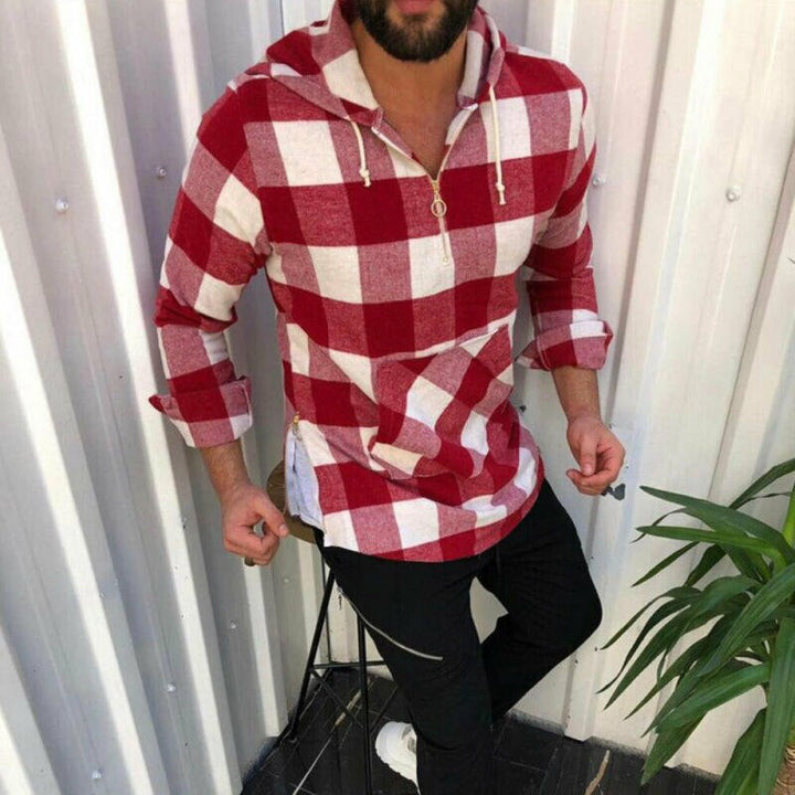 Men's Hoodie | Checkered Design with Hood