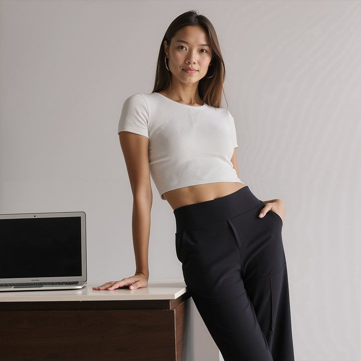 Women's Trousers | High Waist & Shaping Effect