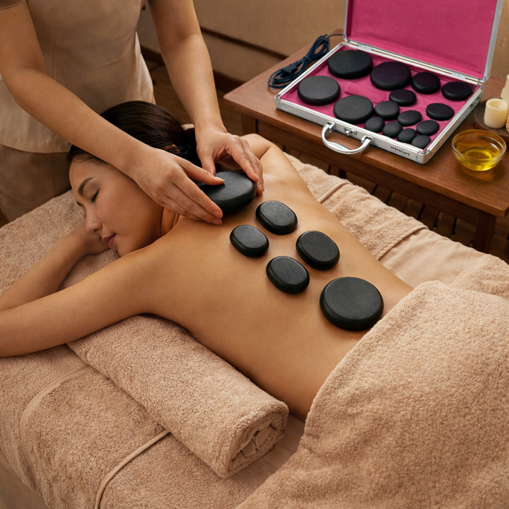 Professional Hot Stone Massage Set with Heater for Deep Relaxation