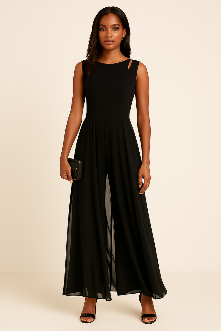 JacobNora AUS Black High-Waisted Jumpsuit - Elena Harper