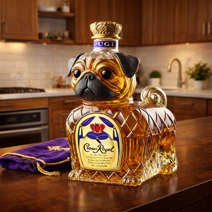 Russell Whisky Bottle French Bulldog Design, view 3 - Elena Harper