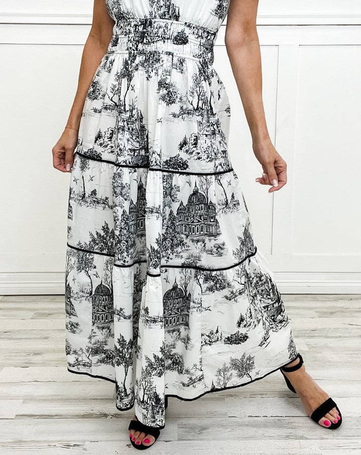 Savannah Timeless Elegance Tiered Maxi Dress - Elena Harper