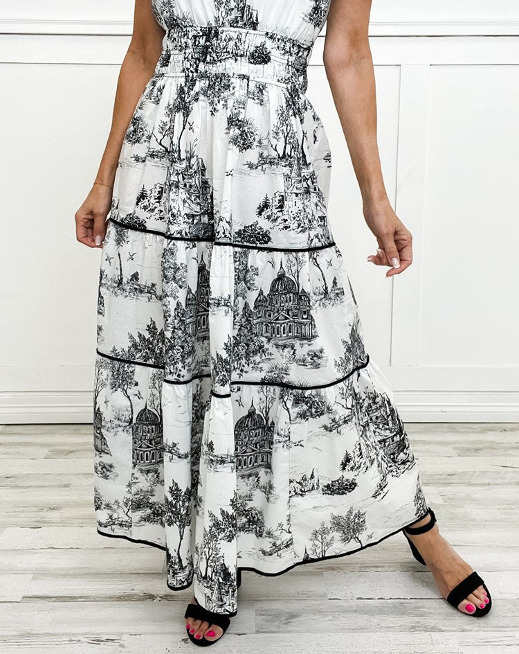 Eliza Classic Toile Maxi - Elena Harper