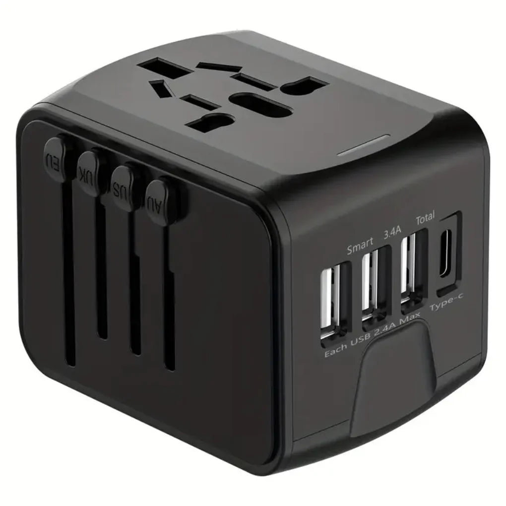 International Travel Plug Adapter Compact, Safe & Fast Charging for Global Use - Elena Harper