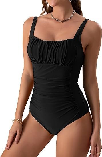 Leona | Your elegant black monokini with tummy control