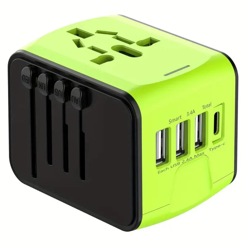 International Travel Plug Adapter Compact, Safe & Fast Charging for Global Use, view 4 - Elena Harper