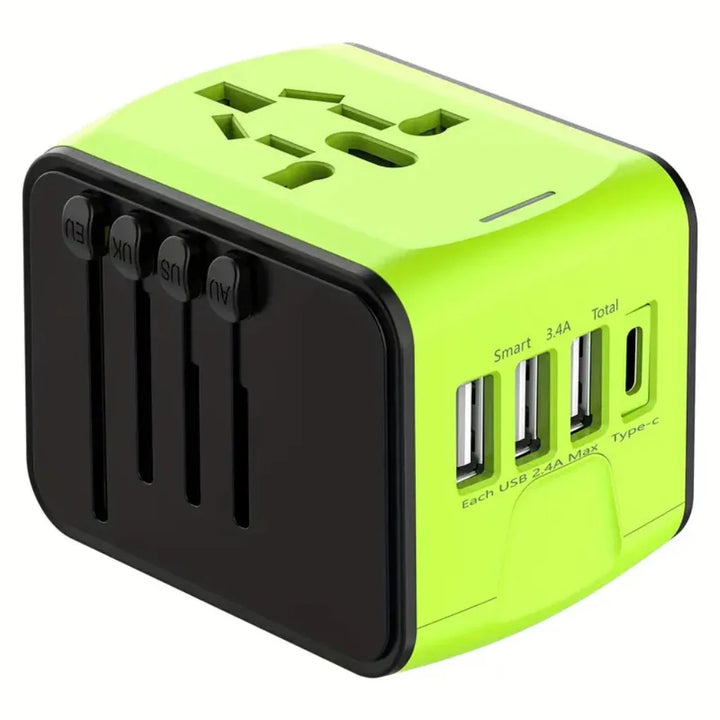 International Travel Plug Adapter Compact, Safe & Fast Charging for Global Use, view 4 - Elena Harper