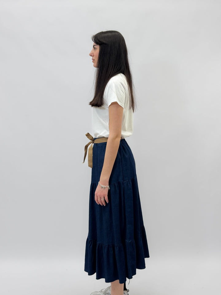 Amber™  |  Long soft luxurious fabrics Skirt Ruffles