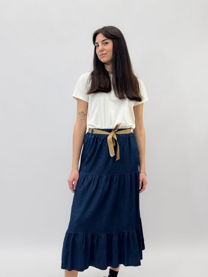 Amber™  |  Long soft luxurious fabrics Skirt Ruffles