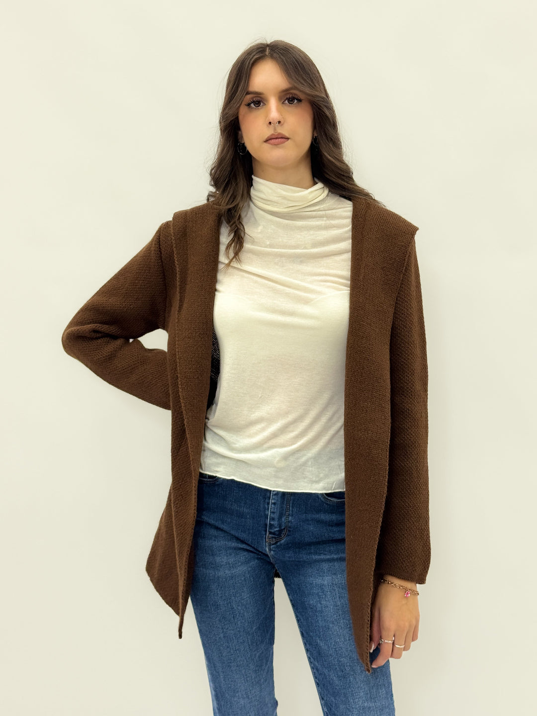 Heleen™  |  Soft Hooded Cardigan Colour