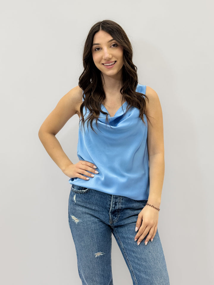 Quinn™  |  Top soft luxurious fabrics Draped Neckline