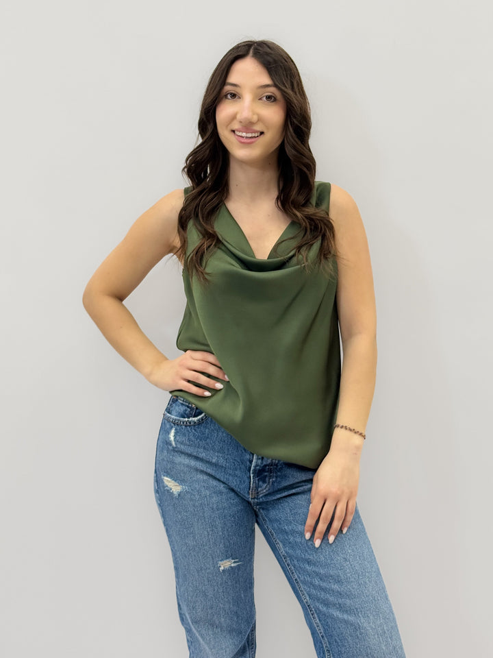 Nadine™  |  Top soft luxurious fabrics Draped Neckline