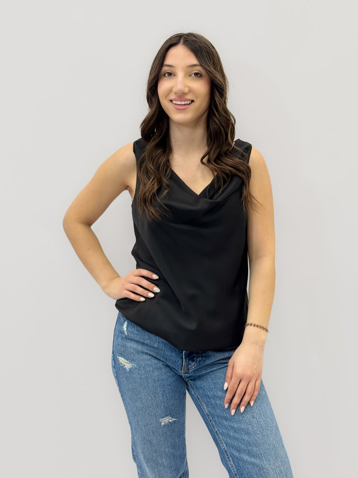 Nadine™  |  Top soft luxurious fabrics Draped Neckline