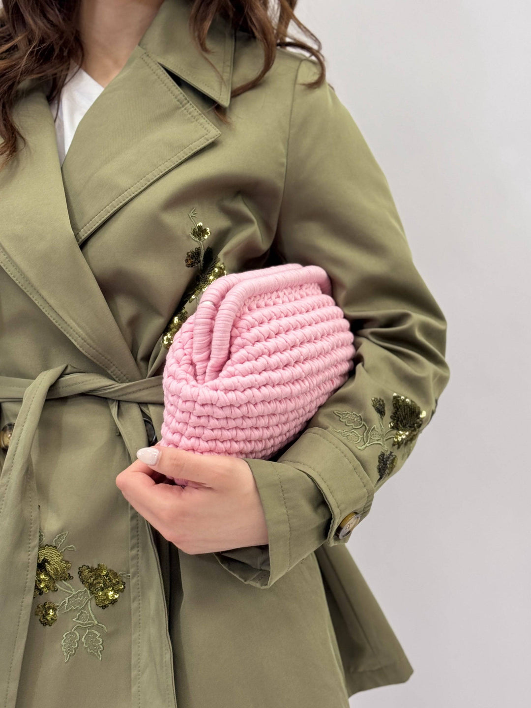Fleur™ crochet bag by Emma & Rose Cape Town, artisan-made boho-style bag with intricate crochet pattern and natural tones.