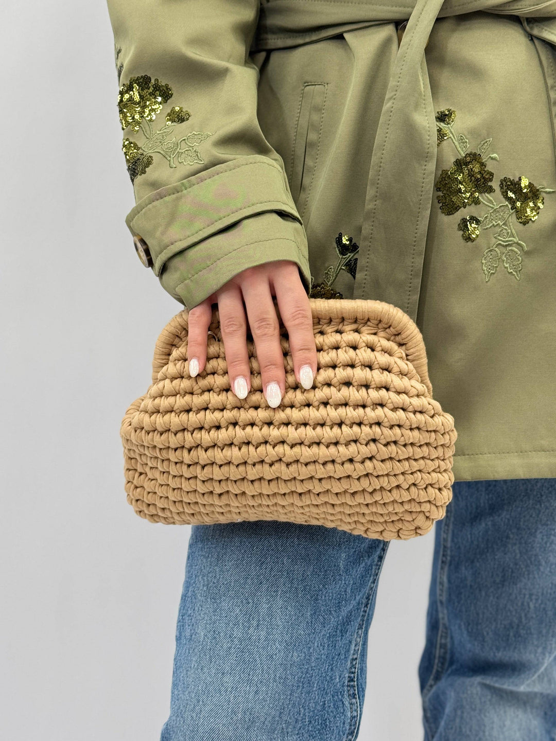 Emma & Rose Cape Town Fleur™ crochet bag with artisan craftsmanship, featuring a stylish design and natural woven texture.