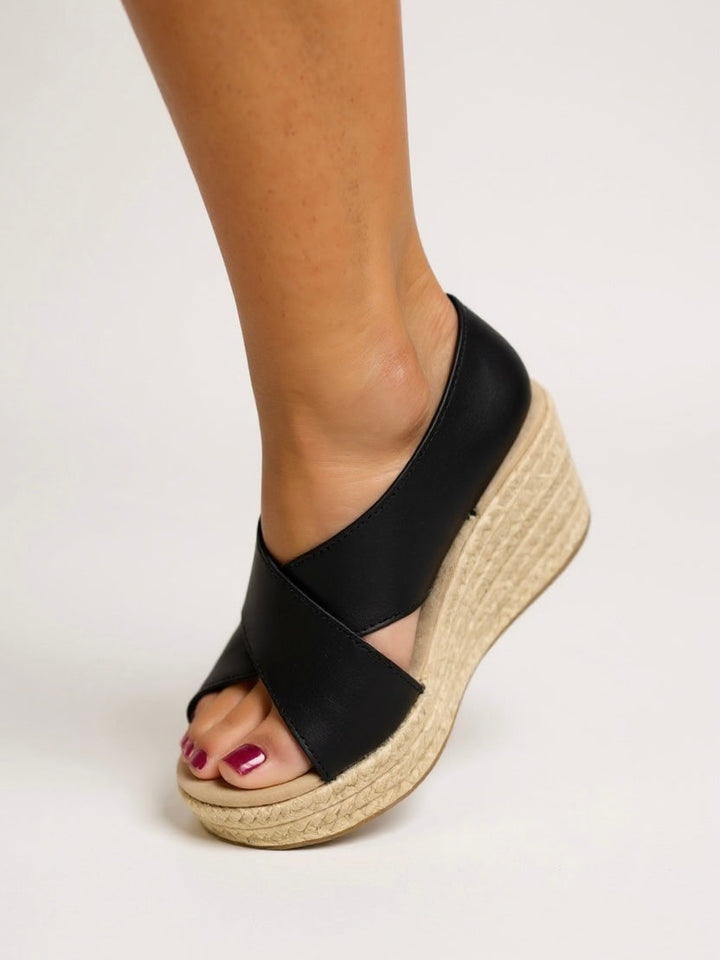 Genoveva | Women's Wedge Espadrilles with Crossed Straps