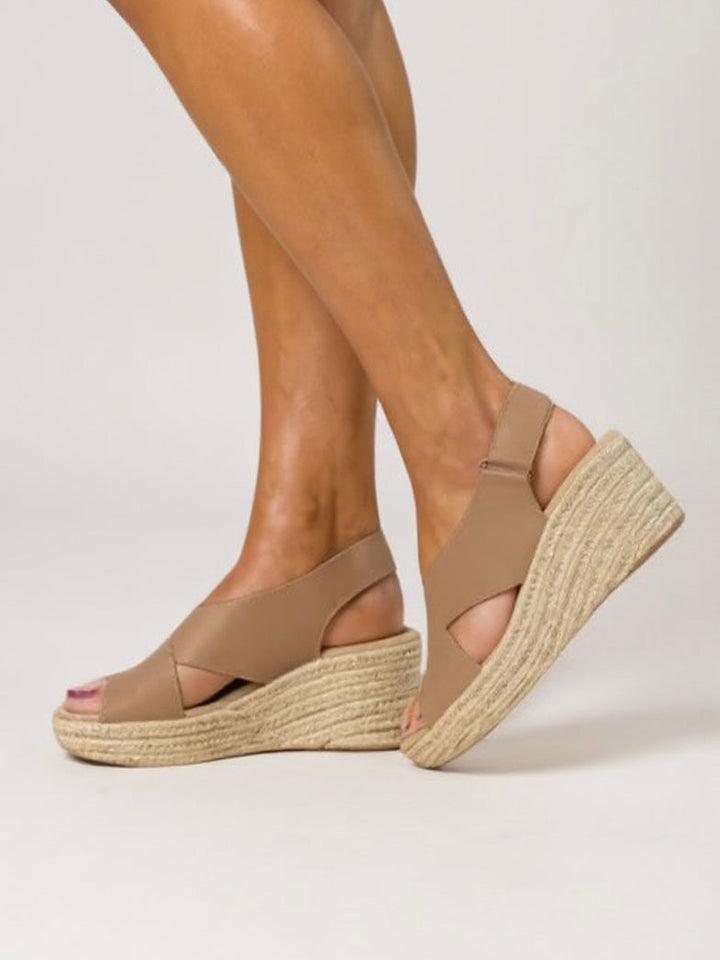 Genoveva | Women's Wedge Espadrilles with Crossed Straps