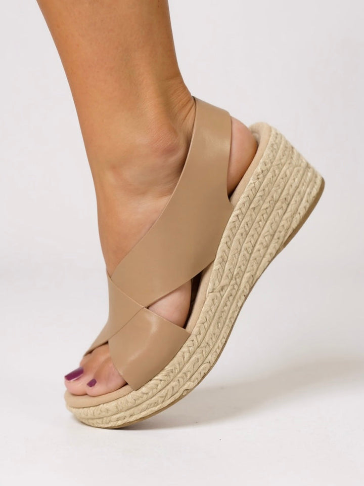 Genoveva | Women's Wedge Espadrilles with Crossed Straps
