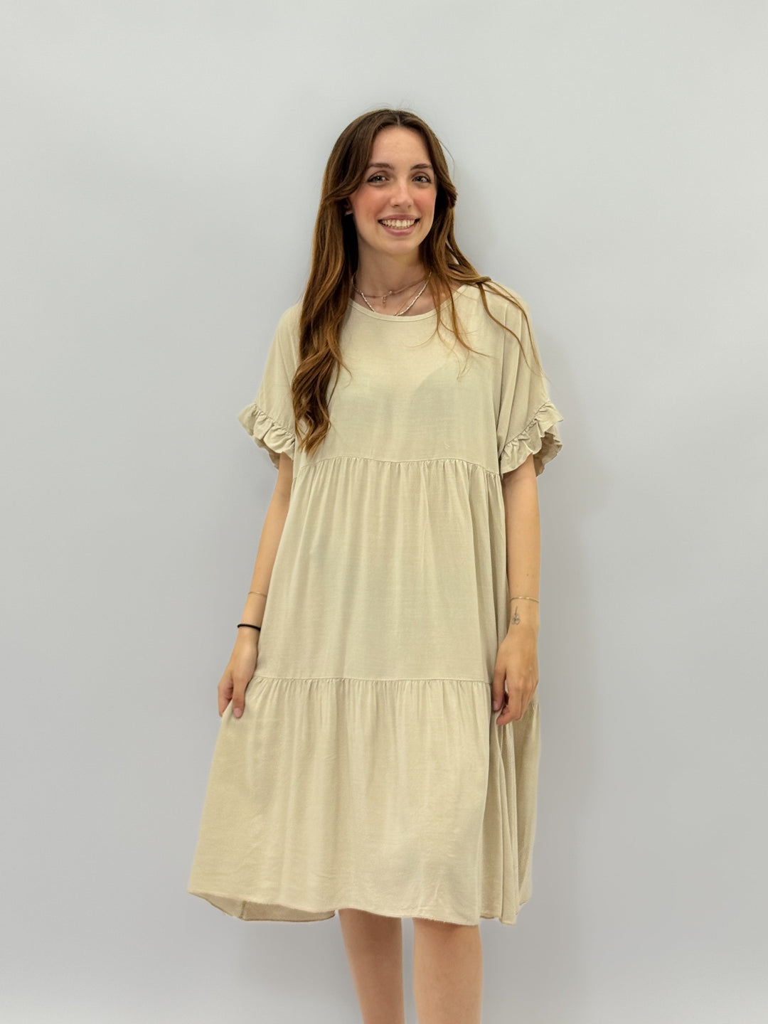 Yvette™  |  Flared Dress Ruffled Sleeves