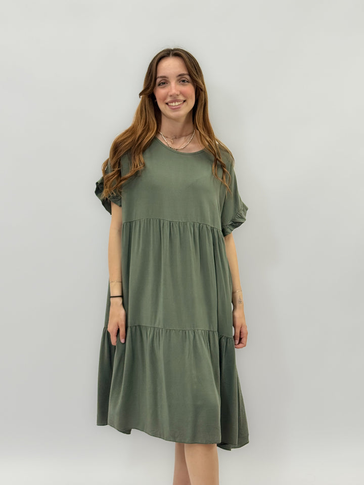 Yvette™  |  Flared Dress Ruffled Sleeves