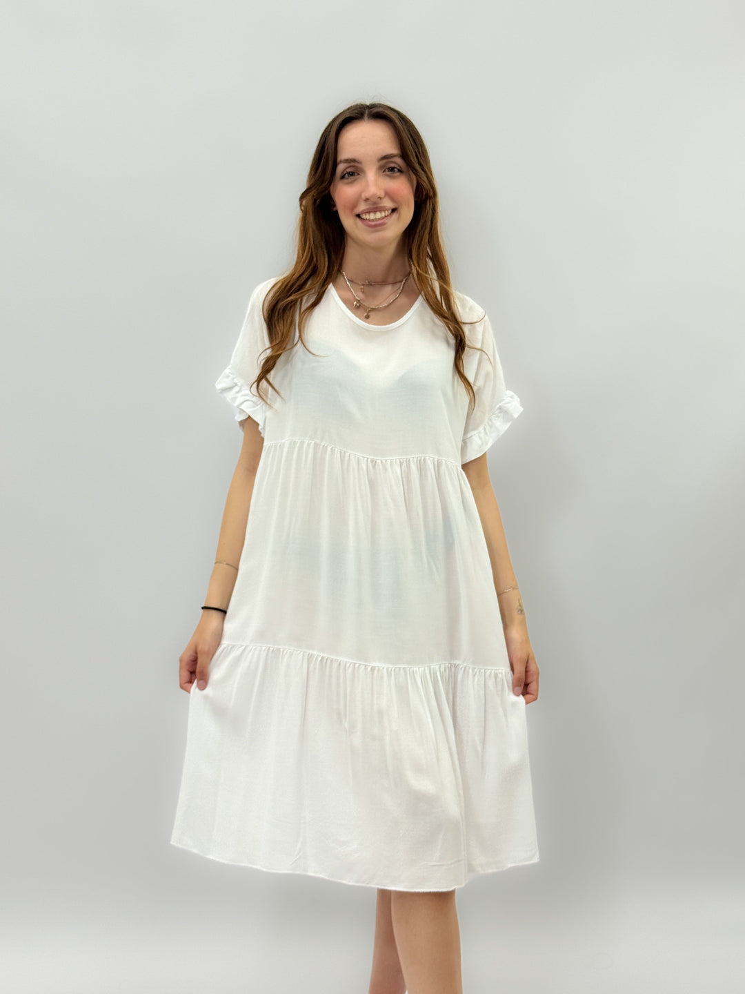 Yvette™  |  Flared Dress Ruffled Sleeves