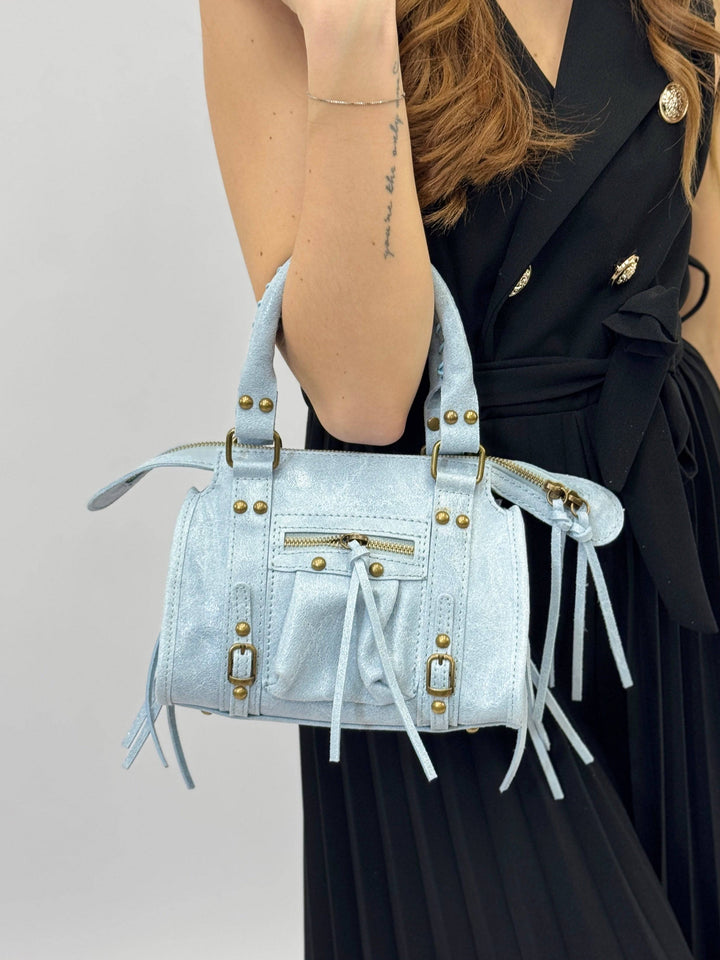 Daniëlle™ Emma & Rose Cape Town genuine leather Borsa with sleek design and top handle, crafted in Italy.