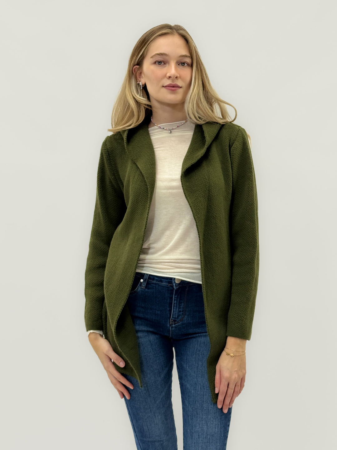 Heleen™  |  Soft Hooded Cardigan Colour