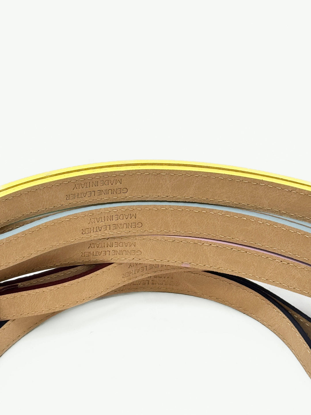 Emma & Rose Cape Town Kees™ genuine leather belt buckle accessory showing polished brass finish and detailed craftsmanship.