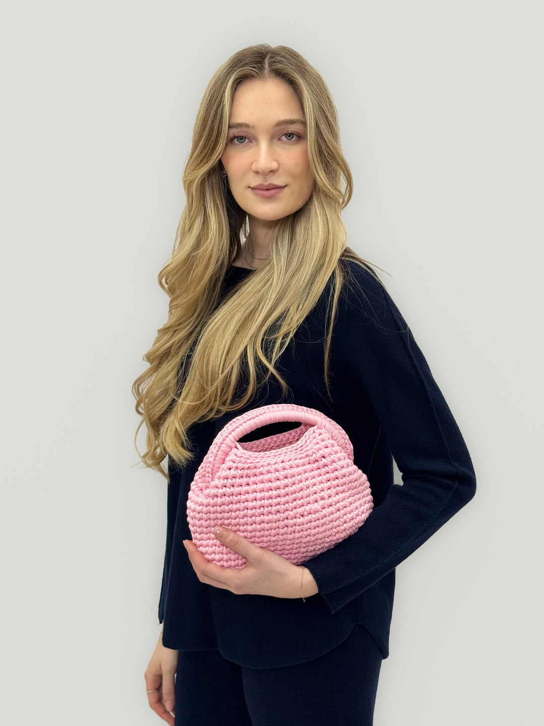 Emma & Rose Cape Town Ingrid™ crochet bag with artisan craftsmanship, featuring intricate crochet details and a stylish boho design.