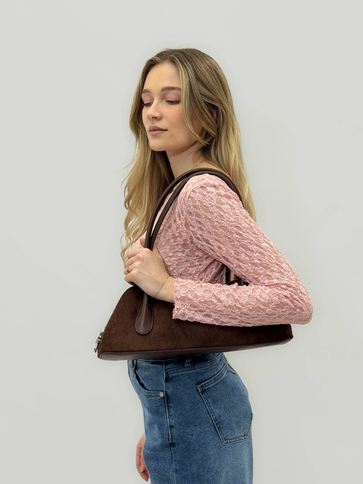 Carien™ women's faux leather bag by Emma & Rose Cape Town, stylish black borse with sleek design and gold-tone accents.