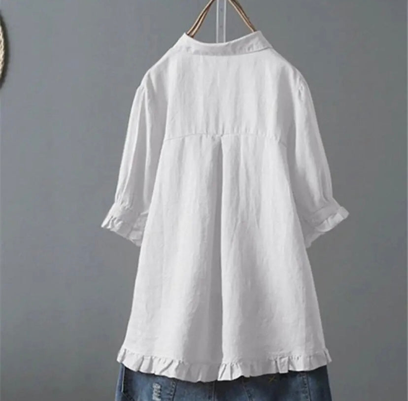 ANNA Ruffled Daily Top - Elena Harper